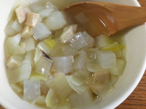 玉ねぎ&大根&白菜&エリンギのスープ
